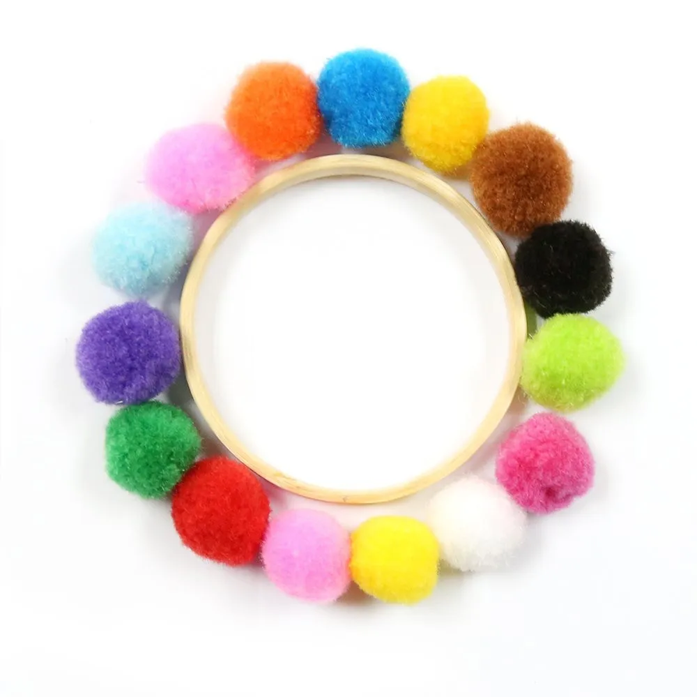 250 Pieces 2cm Big pompom Fluffy Plush cloth Craft DIY Soft pon poms ball furball home decor Sewing Supplies Craf flowers ball