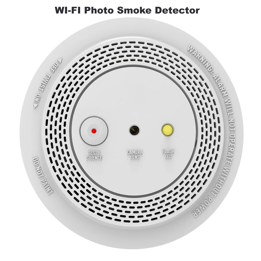 Беспроводной Дымовая пожарная сигнализация детектор с 1080P Smart WI FI фото
