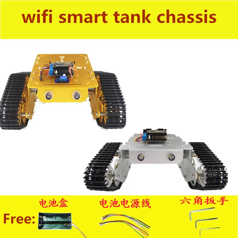 SZDOIT NodeMCU Wi-Fi управление металлический робот танк шасси комплект+ высокий крутящий момент двигатели T300 смарт гусеничный Роботизированный образовательный для Arduino