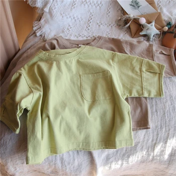 

2020 New Arrival Baby Girls Boys T-Shirt Cotton Fashion Spring Kids Top Tee Shirt 2-7t