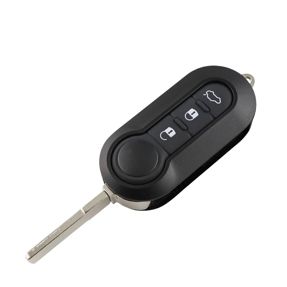 Car key shell Remote Car Key Shell Replacement For Fiat 500 Panda Punto Bravo Ducato Stilo 3 Button Flip Folding SIP22 Blade