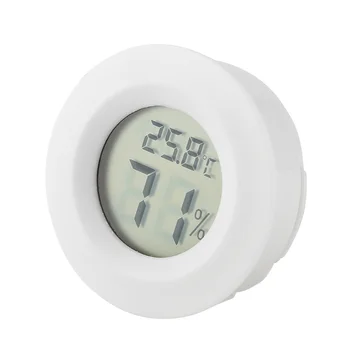 

New Mini Digital LCD Thermometer Hygrometer Round Shape Temperature Humidity Meter For Reptile Gauge Digital Thermo Meter