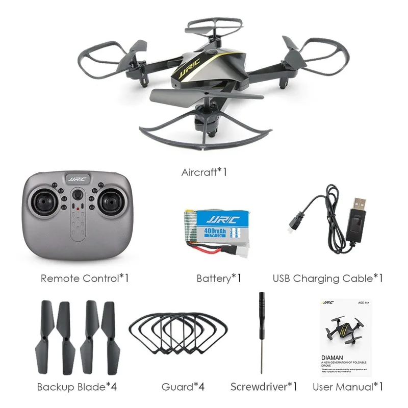 

JJRC H44WH Mini Drone 2.4G WIFI FPV Foldable Selfie Drone With 720P Camera HD Wide Angle High Mode RC Quadcopter Drone