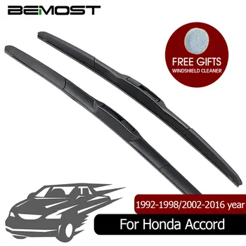 

BEMOST Car Front Window Windshield Wiper Blades For Honda Accord Model Year From 1992 To 1998/From 2002 To 2016 Fit U Hook Arm