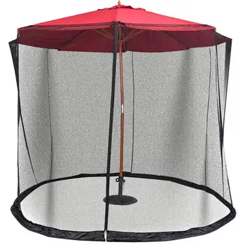 

Patio Umbrella Mosquito Netting Mesh Screen with Zipper for Umbrellas Patio Tables 66CY