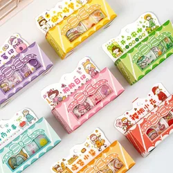 Bande adhésive Washi pour la vie quotidienne des filles amusantes, ruban décoratif, étiquette autocollante pour Scrapbooking, masquage japonais, DIY bricolage, 5 pièces/ensemble 