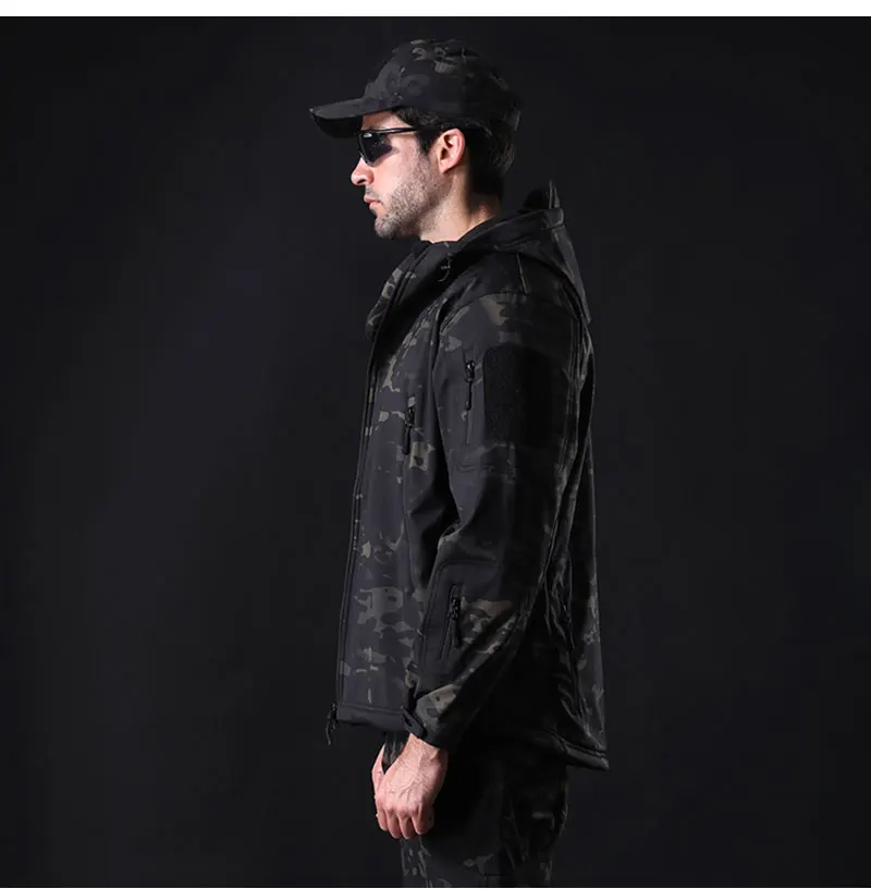 Зимняя мужская куртка из флиса в стиле милитари, тактическая мягкая куртка, куртка для походов, ветрозащитная теплая ветровка, куртка с подогревом
