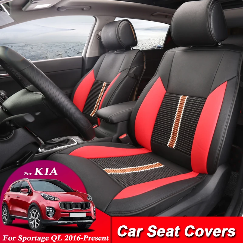 Ensemble de housses de siège de voiture en cuir pour KIA Sportage QL 2016- présent, housses de voiture, style, protecteur de siège, coussins, accessoires  internes - AliExpress