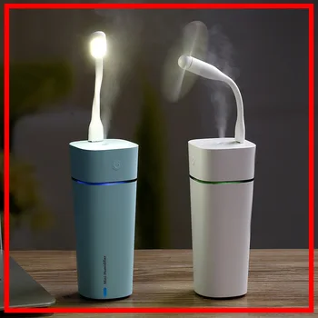 

240ML USB Home car Air Humidifier Ultrasonic Cool Mist Maker for Car Mini Electric Air Purifier Humidificador with Light and fan