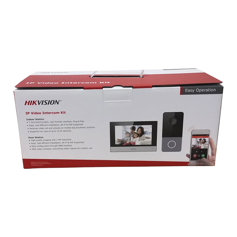 Hikvision DS-KIS603-P IP Video Intercom Kit DS-KV6113-WPE1 + DS-KH6320-WTE1 Standard POE Doorbell Door Station WIFI Monitor 