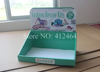 

Factory custom small corrugated shop counter display box ( DX-034)