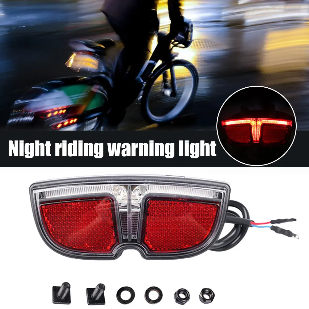 Electric Bike Tail Light 6V LED Lamp Rear Light Brake Light Taillight for Bafang Mid Drive Motor