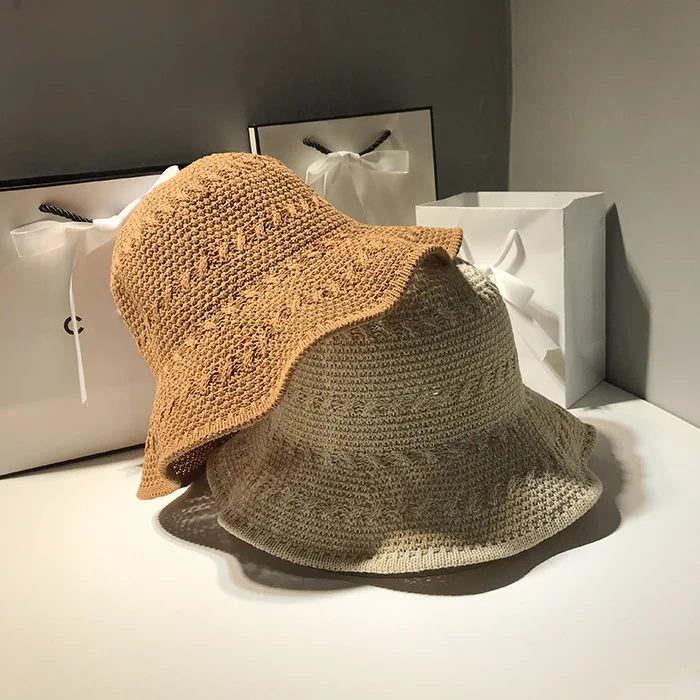 Chapeau Bob Été Coréen Femme - Large Bord Protection Solaire - Pliable Coton Réglable