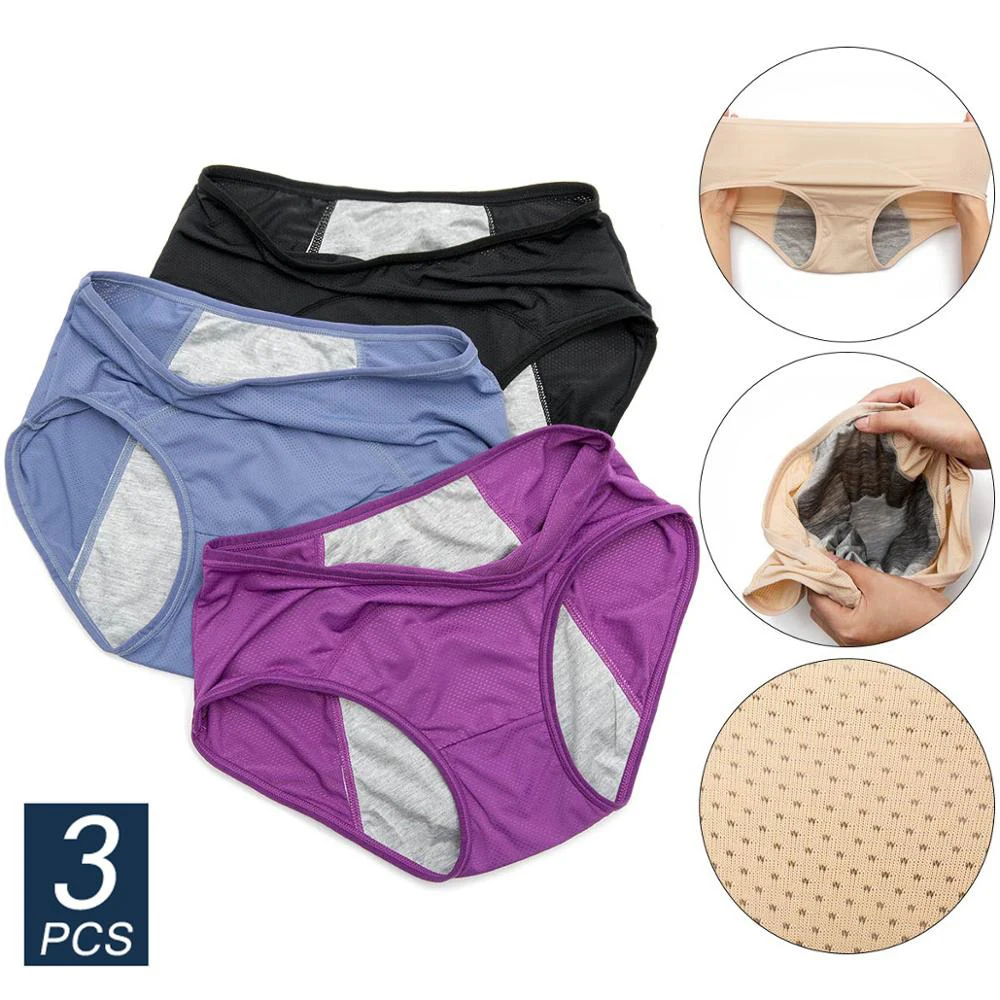 Bragas menstruales sexys para mujer, ropa interior para incontinencia a