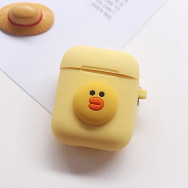 Мультяшный силиконовый роскошный чехол для Airpods с брелком 1 2 hello kitty защитный Doraemon