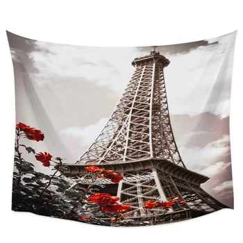 

Retro Eiffel Tower Tapestries Wall Decor Bedspread Tapestry Curtain Throw Scarf Sheet Window Curtain Table Cloth Comfort