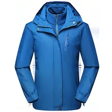 Толстый три-в-одном съемный плечевой плащ куртка комплект из двух предметов спортивный лыжный костюм Открытый настраиваемый