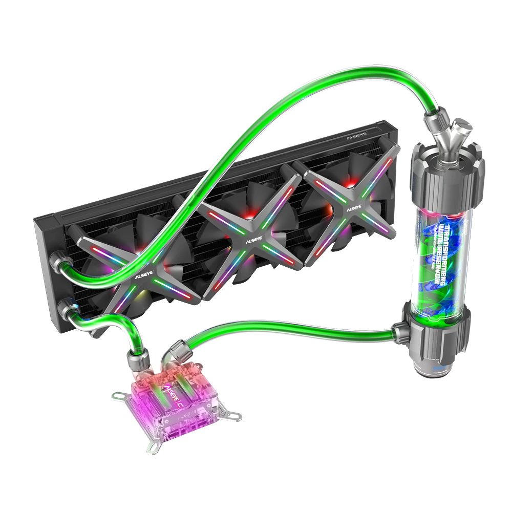 Чехол ALSEYE XTREME для ПК сделай сам водяной Coolling 360 мм регулируемый RGB ASUS Sync Gigabyte FUSION с