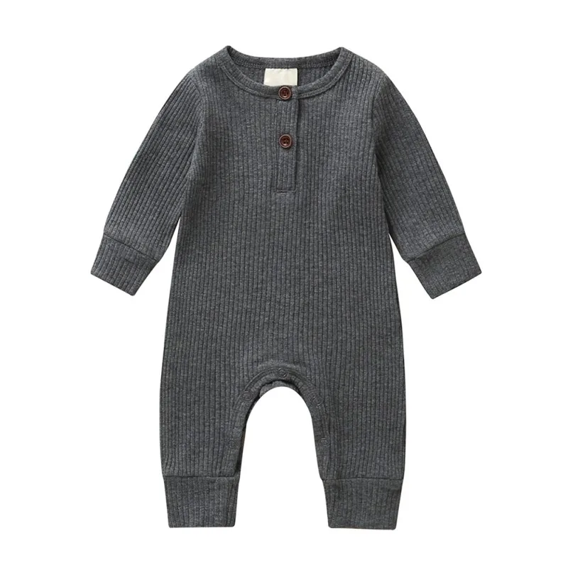 Baby Boy Clothes Boys Girls Romper Spring Autumn Casual Jumpsuits Baby Solid Color Long Sleeve Suits Newborns Clothes