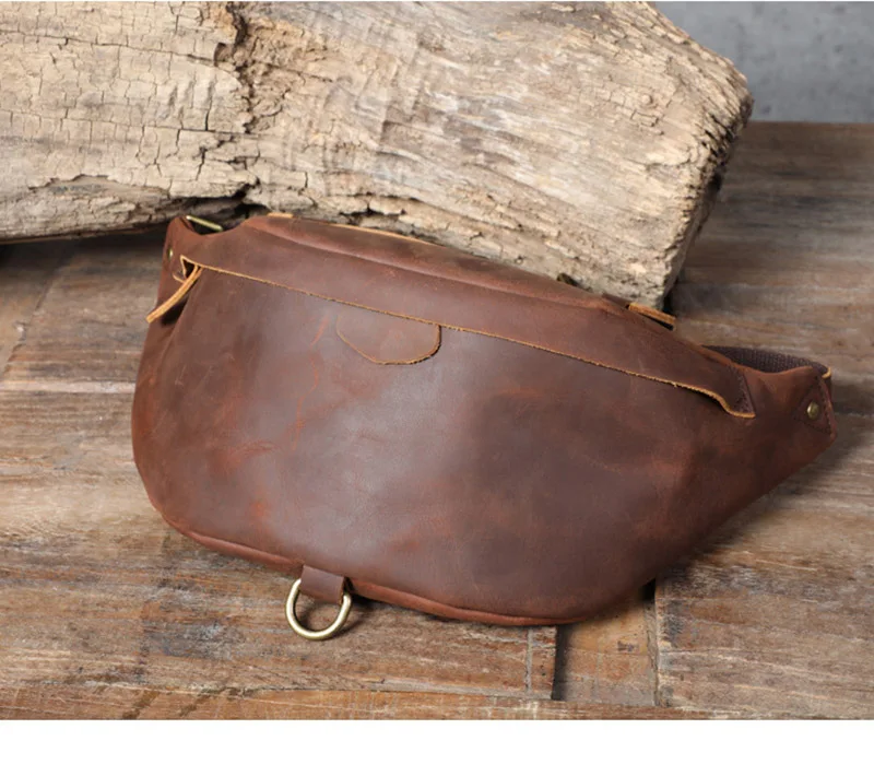 Woosir Classic Cowhide Leather Vintage Cross Body Bag