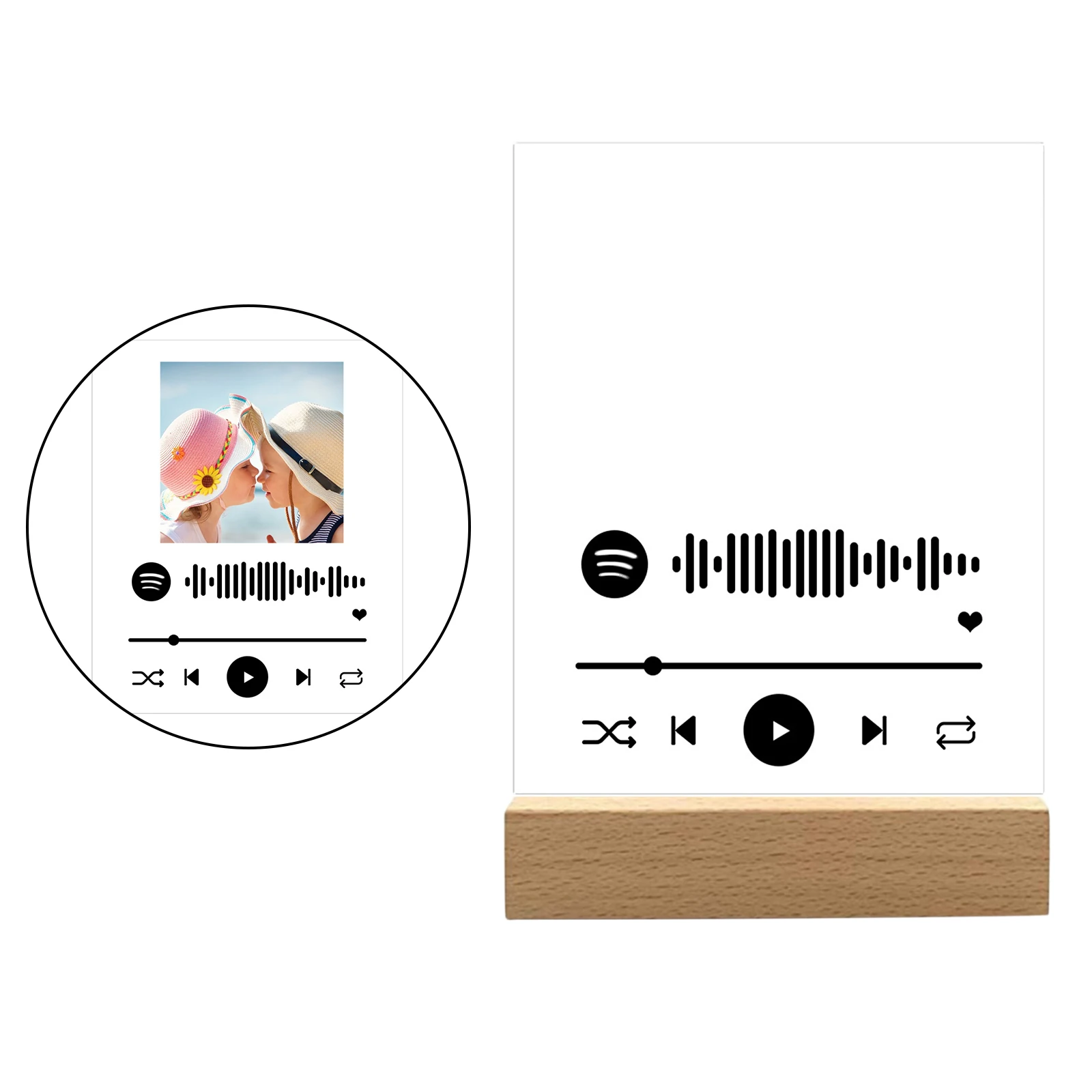 Desktop Personalized Acrylic Song Cover Photo Album Plaque Valentine's Day