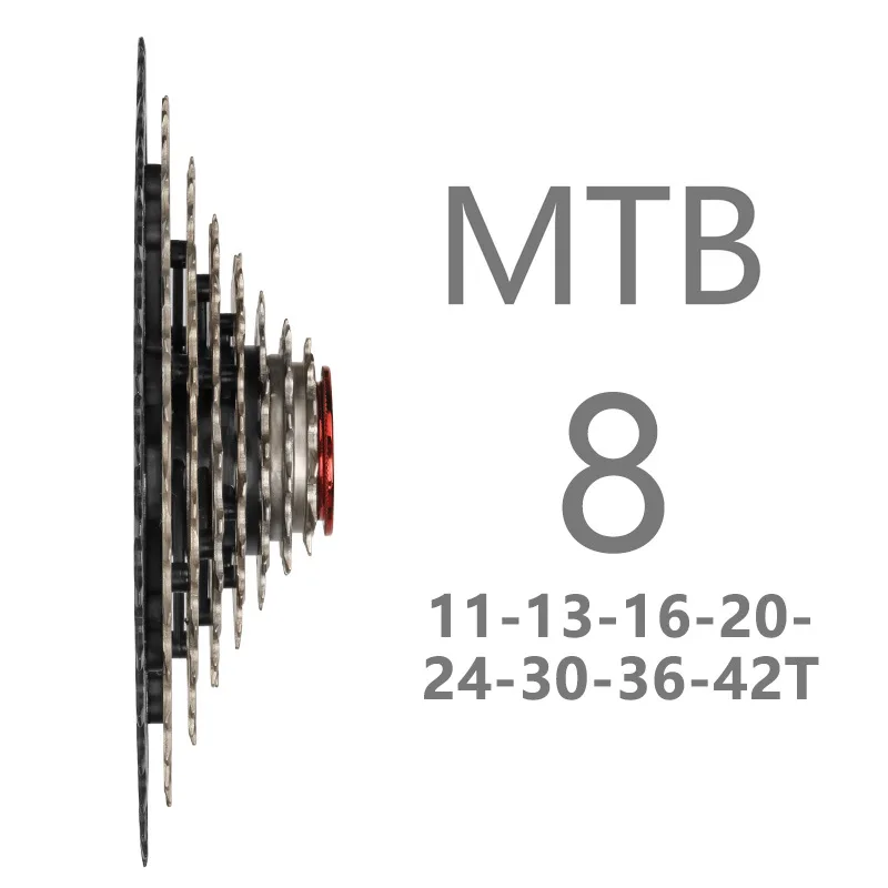 Спортивный 8 скоростей 11-42T MTB кассета велосипедная Звездочка свободного хода 8S горный велосипед свободного хода 42T Сверхлегкий 451g Высокое качество