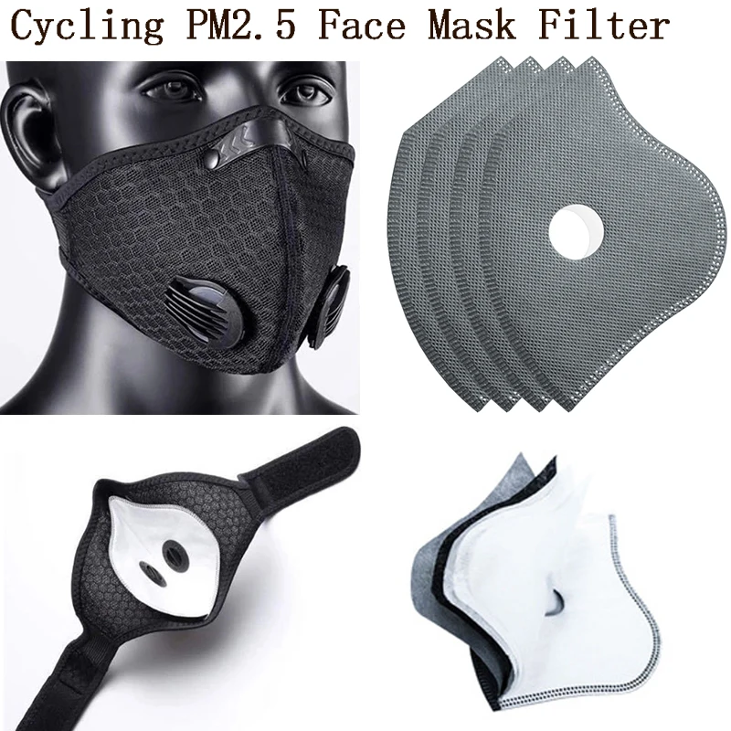 

Anti Dust 5layers Cycling Face Masks Filter Road Cycling Protection Dustproof PM2.5 Active Carbon Filter Replacement Accessories