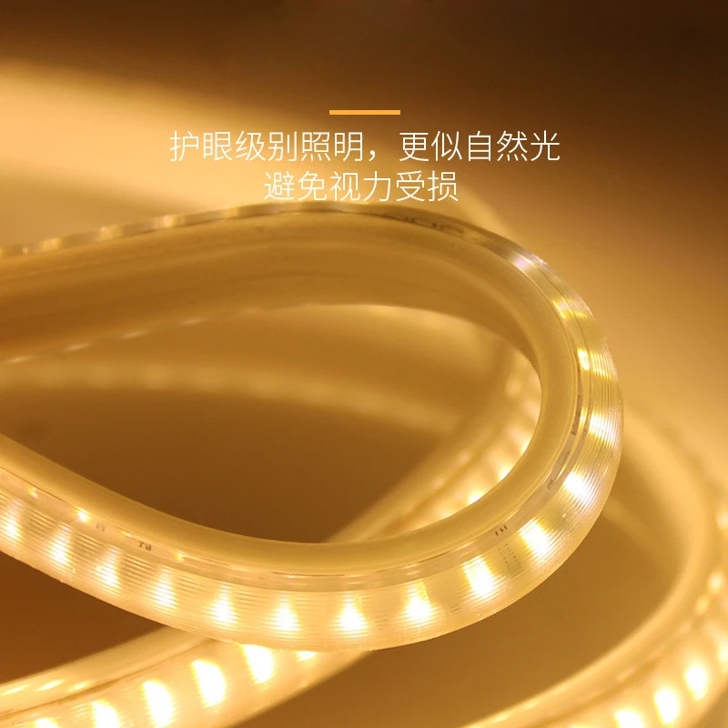 cheap 50m lot AC 220V LED Strip Light SMD 3036 Brighter Than 5050 2835 Outdoor Waterproof LED Tape Flexible 144LEDS 3000K 4000K 6000K