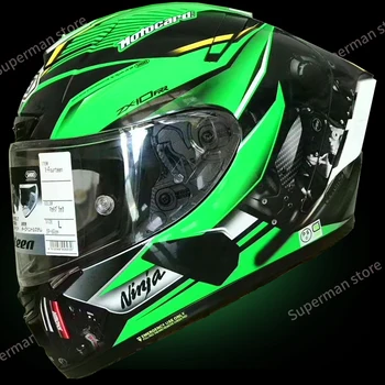 

Full Face Motorcycle helmet X14 Kawasakii ZX-10RR GREEN Helmet Riding Motocross Racing Motobike Helmet