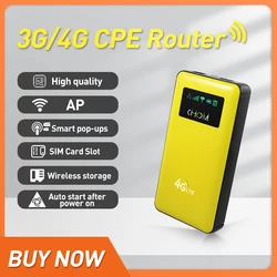 Uniwa 2 em 1 lte roteador sem fio 3g/4g cat4 cpe64gb max microsd 6000mah batary portátil 4g roteador suporte 57 usuário