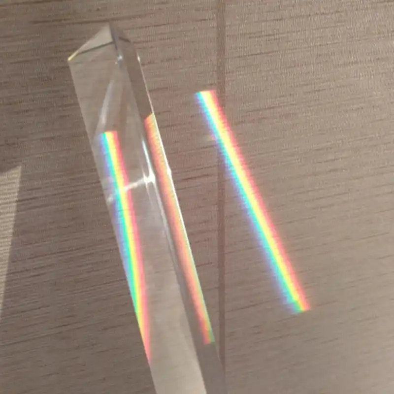 Fotografia prisma triangular para fotos sem suporte 30x30x150mm filtro de efeitos de vidro de cristal arco-íris para fotografia de estúdio