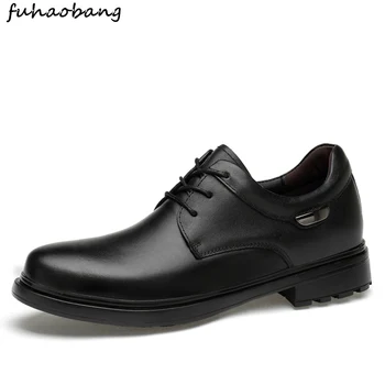 

genuine leather Men wedding Shoes lace up Fashion Men Shoes formal oxofrds Men's Flats Male Breathable Flats Shoes big size 47