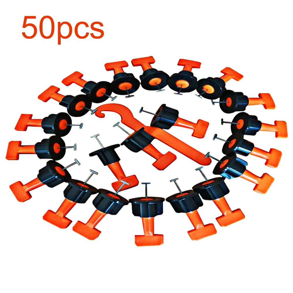 

Tile Leveling System Kit 50Pcs Tile Leveler Spacers Flooring Wall Leveling Locator System Ceramic Leveler with Special Wrench
