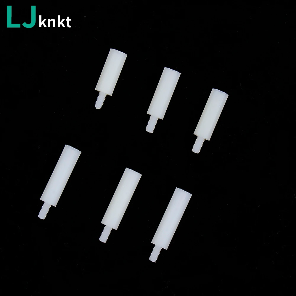 

670PCS Nylon hexagonal isolation column Electronic circuit board Spacer column Internal and external thread 18 Specifications