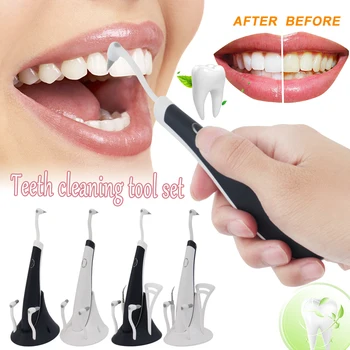 

5IN1 Tooth Polishing Cleaner Ultrasonic LED Electric Oral Teeth Cleaning Kit