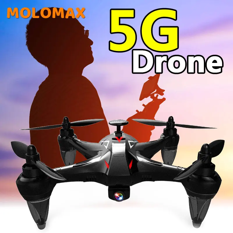 

MOLOMAX 5G WIFI GPS FPV With super Wide Angle HD 1080P Camera Hight Hold Mode RC Quadcopter smart Drone X Pro RTF Dron For Gift