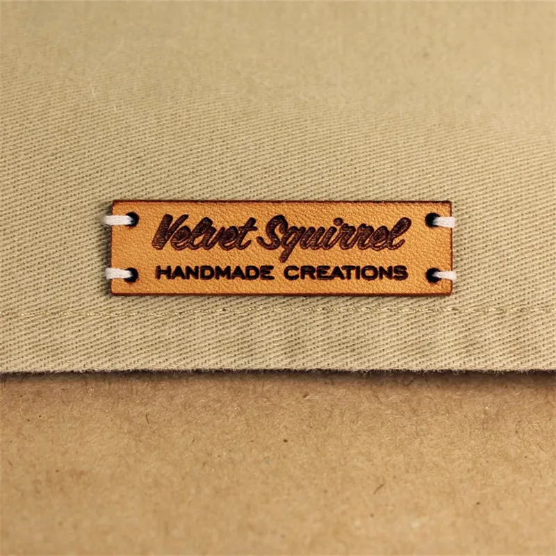 Custom Leather Labels, Personalized Logo Labels Tags, Leather Tags for Knitting - medium 4 holes I - AliExpress Home & Garden