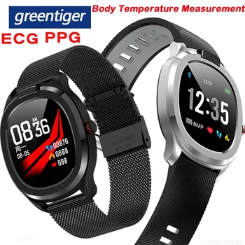 

Greentiger T01 ECG+PPG Smart Watch Body Temperature Measurement Heart Rate Monitor Tracker Fitness Tracker Smartwatch VS F10 L8