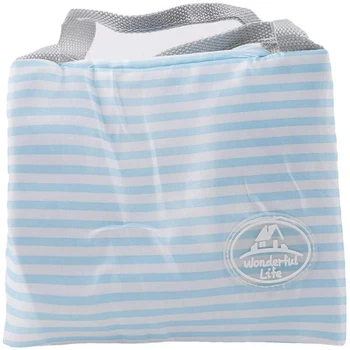 

LKEEP Thickened Bento Bag Waterproof Women's Bag With Rice Insulation Tote Bag Large Stripes Thermal Insulated Lunch Bag 2020