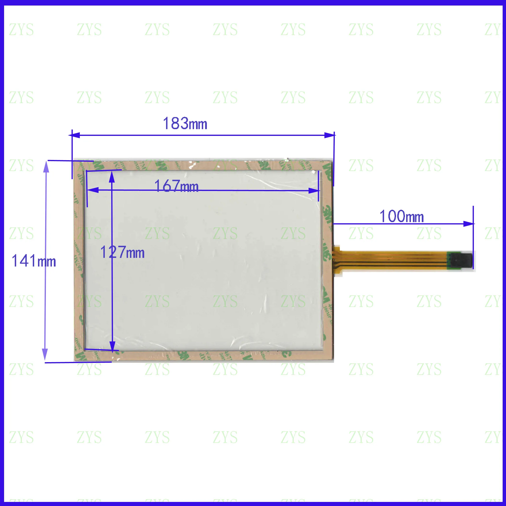 ZhiYuSun 183*141 8 дюймов 4 Линс сенсорный экран промышленный контроль сенсорного стекла это совместимо 183*141 мм