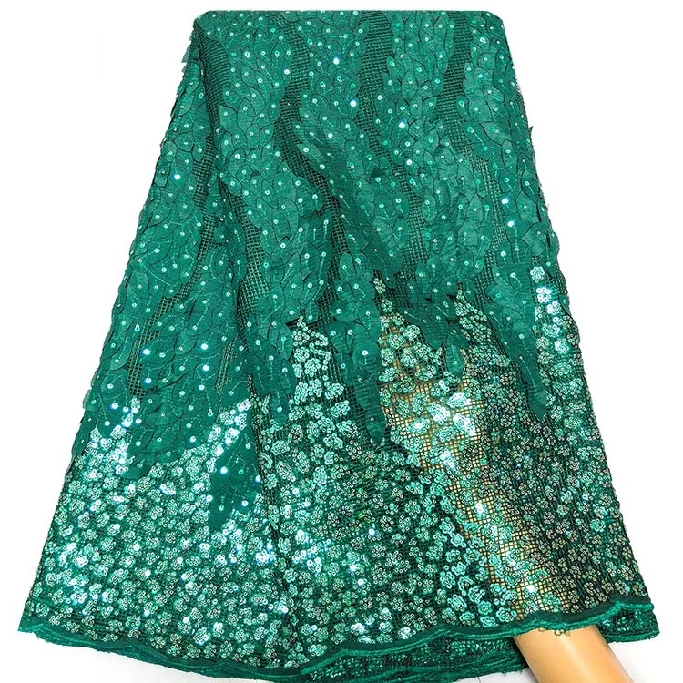 

2020 African Sequins Lace Fabric High Quality Nigerian French Lace for Party Embroidery Swiss Voile Lace in Switzerland Wedding
