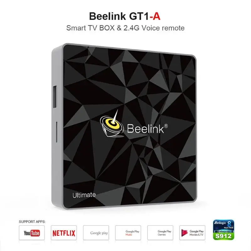 

Beelink GT1-A Smart TV Box 3G RAM 32G ROM Bluetooth 4.0 WiFi Set Top Box