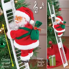 Прекрасный Рождественский Санта электрическая лестница для скалолазания Санта-Клаус Рождественская фигурка украшение подарки Декор рождественской елки