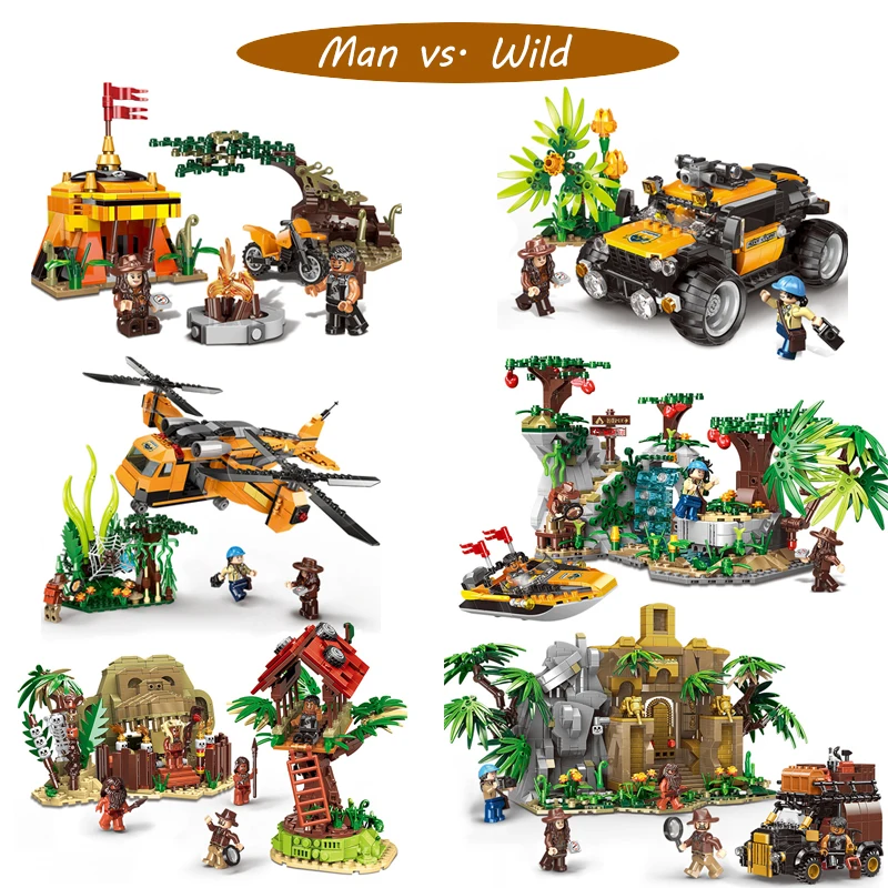 

The Technical XINGBAO Genuine Man vs. Wild Primitive Tribe Building Blocks Bricks Toys As for Christmas Compatible With Legolyed