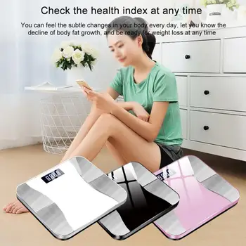 

Bluetooth Smart Digital Body Fat Scale Auto On Off 180kg Weight Gravity Induction High Load USB Rechargeable Bone Mass BMI