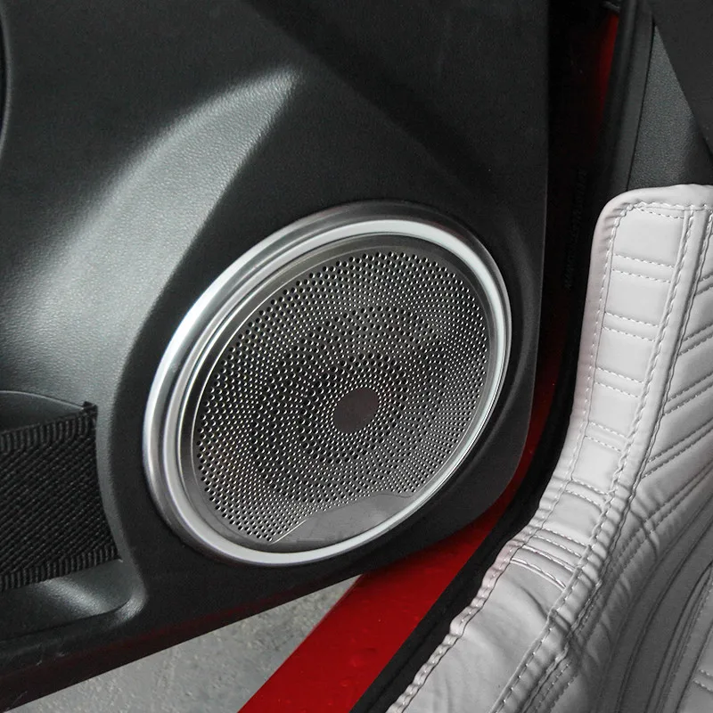 Нержавеющая сталь двери автомобиля аудио Рог украшения крышка литье отделка для Volkswagen Beetle 2013