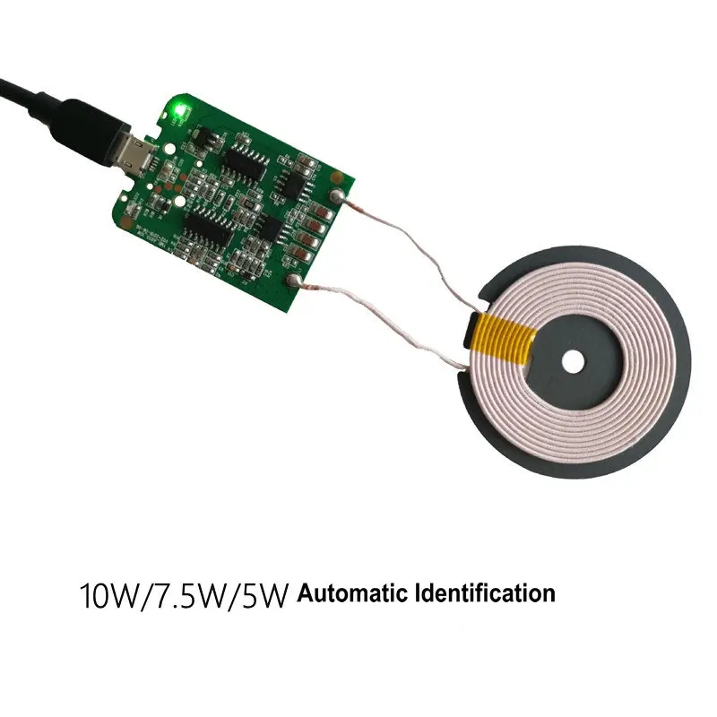 

[10W Power Fast Charge] Wireless Charger Module Transmitter Coil Universal QI Solution Circuit Board Modification