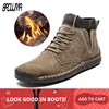 Brand Men's Snow Boots Winter Plush Warm Men Motorcycle Boots Non-slip Male Snow Boots Waterproof Autumn Man Work Shoes Hot Sale ► Photo 1/6