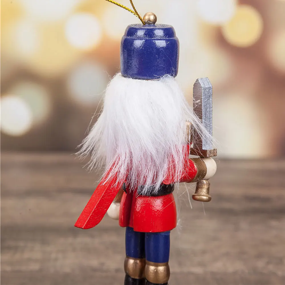 Новогодний декор Детская кукла 1 шт. 12 см деревянный Щелкунчик солдат Веселые подвески для рождественских украшений украшения для декора рождественской елки, Q