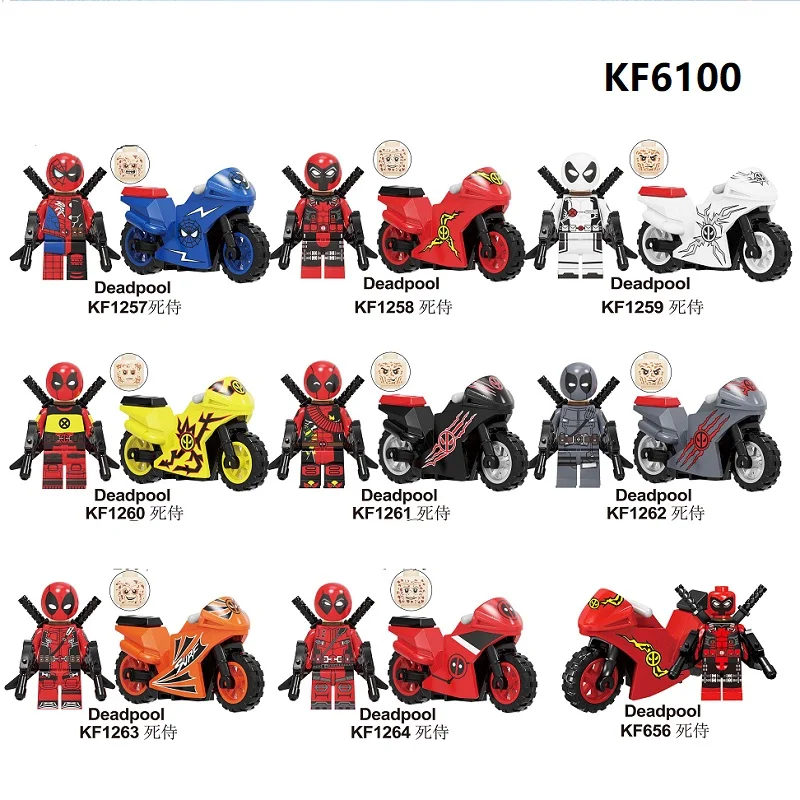 Set Sale Super Heroes Building Blocks Legoing Ghost Rider With Motorcycle Strong Man Figures Dolls Toys 2